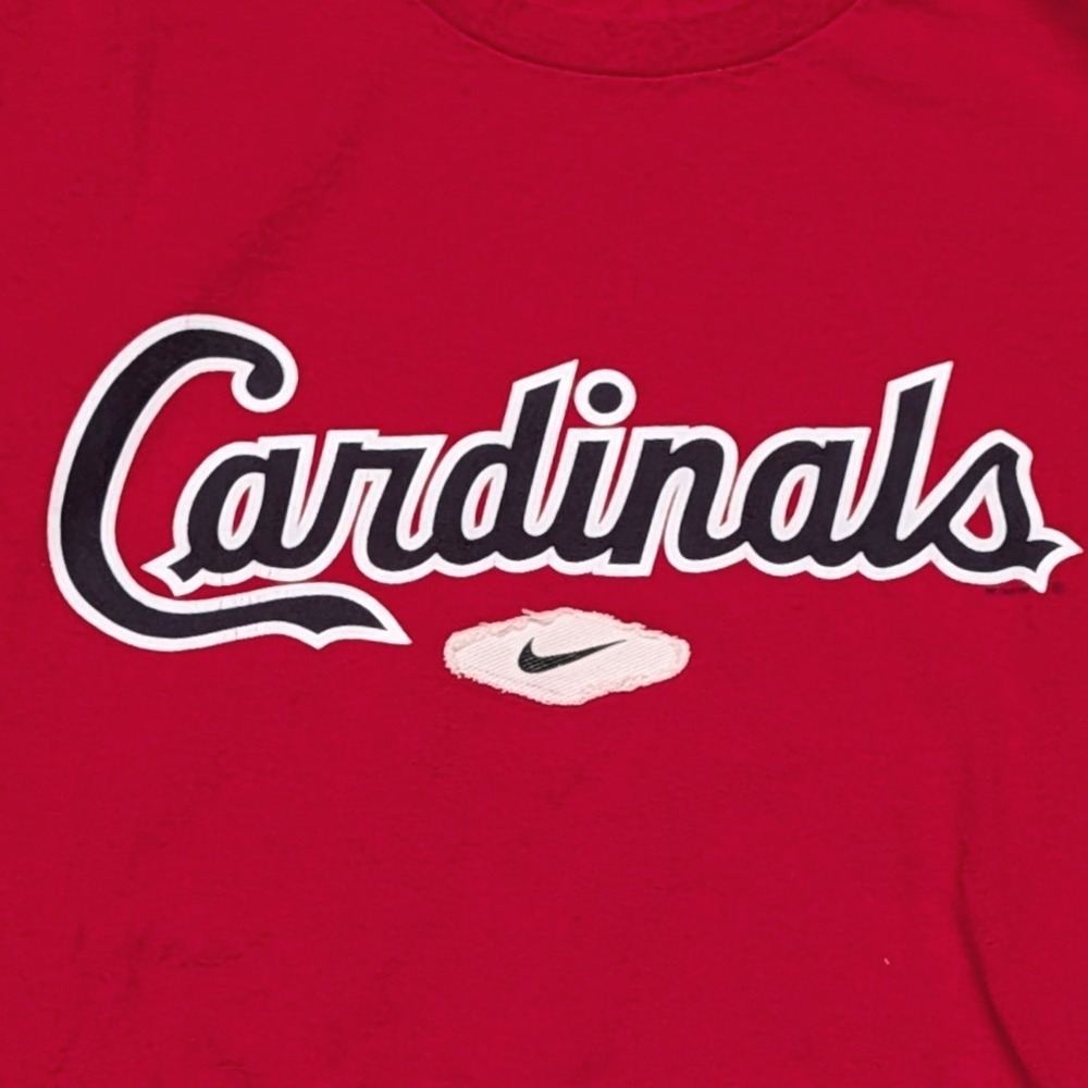 Nike Team St. Louis Cardinals Red T-Shirt Mens XL Short Sleeve Script Logo Tee